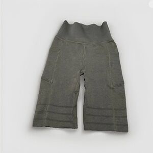 Fabletics High Waisted Sculptknit Pocket Shorts Dark Pine Green Size S